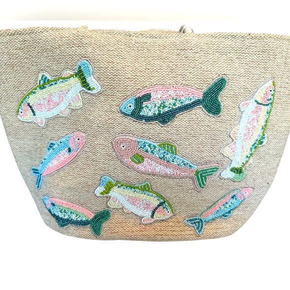 Handmade in India Handbags - NWT Viral TikTok Beaded Collection Fish Tote Bag